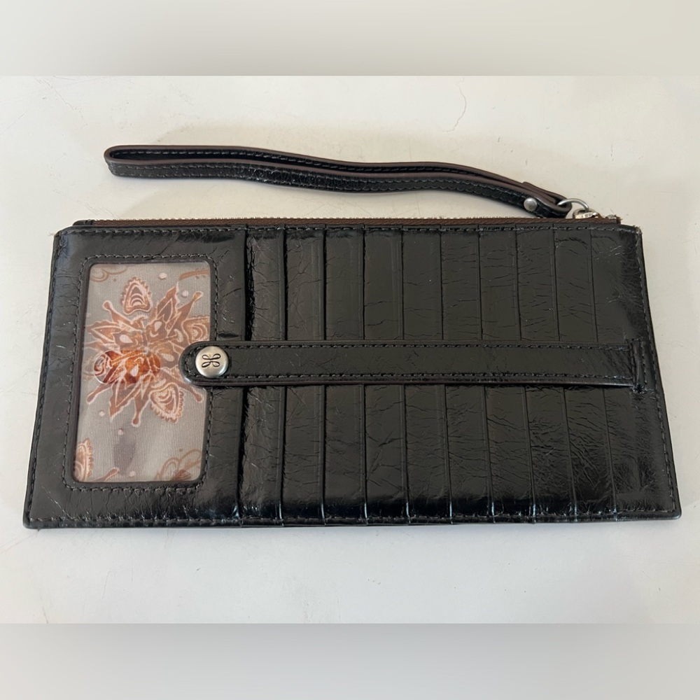Leather HOBO stack card wallet wristlet